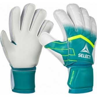rękawice bramkarskie select 04 protection junior v24 zielono-białe new basic 3 mm z ochroną palców