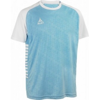 koszulka piłkarska select pisa x błękitno-biała 140 g/m2 szybkoschnąca i oddychająca do gry