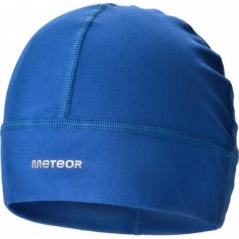 czapka treningowa meteor ghost niebieska szybkoschnąca z poliestru clariant do biegania i pod kask