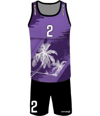 Strój Plażowy Męski Aruba 1 Fioletowo-Czarny