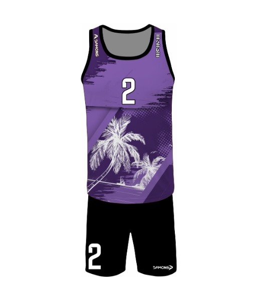 Strój Plażowy Męski Aruba 1 Fioletowo-Czarny