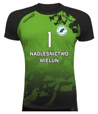 koszulka siatkarska defender pro pn junior zielono-czarna dla szkół w pełnej sublimacji