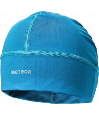 czapka treningowa meteor vision niebieska sanitized z polarową opaską i odblaskowym logo