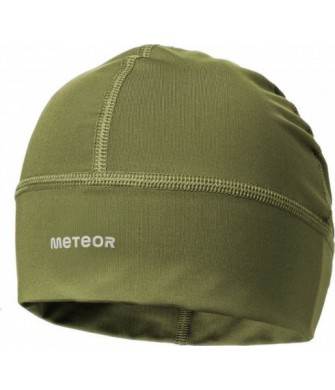 czapka treningowa meteor vision khaki sanitized z polarową opaską i odblaskowym logo
