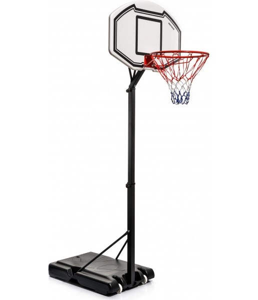 zestaw do koszykówki meteor boston 3 czarno-czerwony z regulacją 210-260 cm i podstawą 65 l