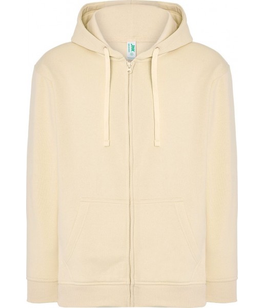 bluza treningowa męska hood kremowa buttercream z kapturem zamkiem i kieszenią kangur