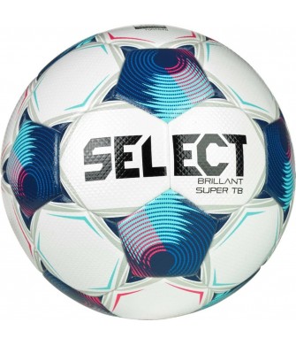 piłka nożna select brillant super tb fifa quality pro v25 biało-niebieska z powierzchnią 3d rozmiar 5