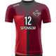 koszulka siatkarska omega 19 junior bordowo-czerwono-czarna, sublimacja, premium do siatkówki halowej