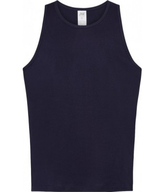 koszulka męska urban strap granatowa bez rękawów z bawełny single jersey