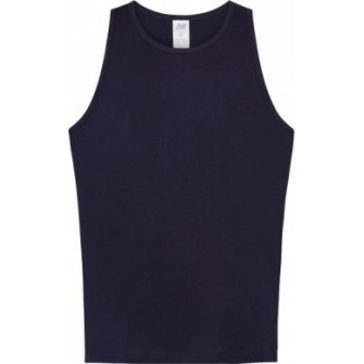 koszulka męska urban strap granatowa bez rękawów z bawełny single jersey