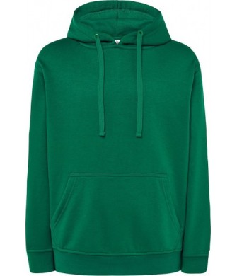 Zielona bluza dresowa z kapturem JHK JT SWKNG Kelly Green unisex z kieszenią kangurką