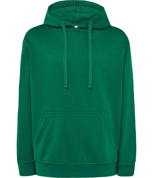 Zielona bluza dresowa z kapturem JHK JT SWKNG Kelly Green unisex z kieszenią kangurką