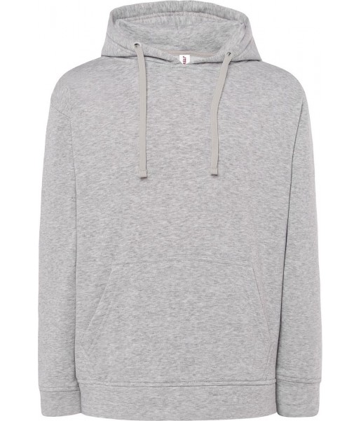 Szara popielata bluza dresowa z kapturem JHK JT SWKNG unisex z kieszenią kangurką