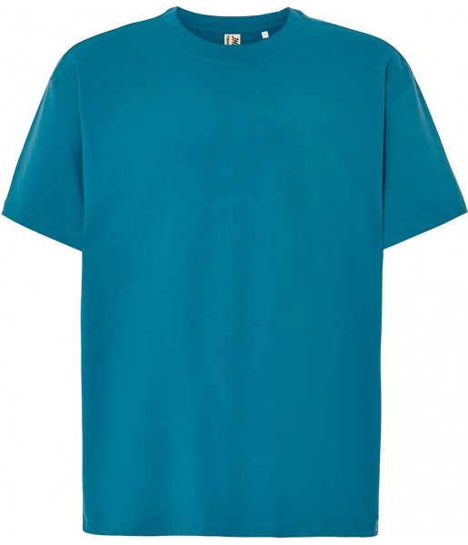 Niebieska koszulka bawełniana męska oversize 240 g JHK TSUAOVER240 Petrol Blue