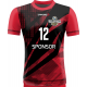 koszulka siatkarska omega 20 junior czerwono-czarna, sublimacja, szybkoschnąca do siatkówki halowej