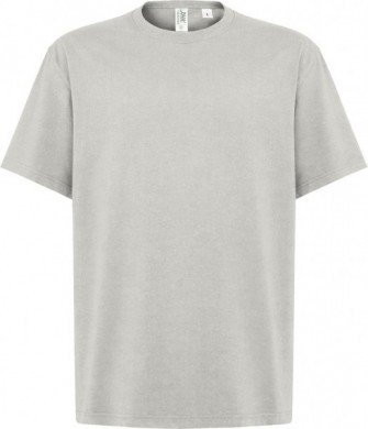 Szaro-srebrna koszulka bawełniana męska JHK TSUAOVER oversize 200 g/m²