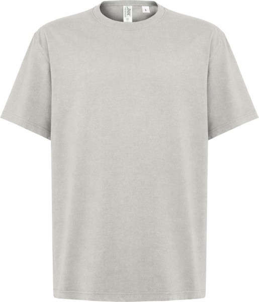 Szaro-srebrna koszulka bawełniana męska JHK TSUAOVER oversize 200 g/m²