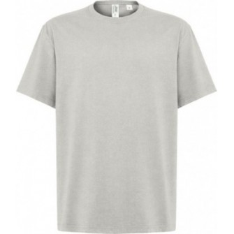 Szaro-srebrna koszulka bawełniana męska JHK TSUAOVER oversize 200 g/m²