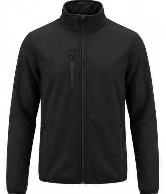 Czarna kurtka softshell JHK JT Softjac z kieszeniami na zamek