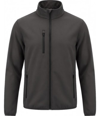 Grafitowa kurtka softshell JHK JT Softjac z kieszeniami na zamek
