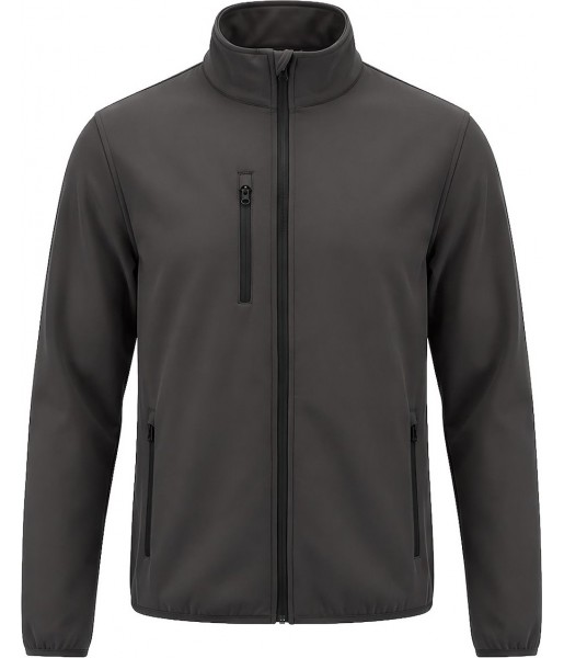 Grafitowa kurtka softshell JHK JT Softjac z kieszeniami na zamek