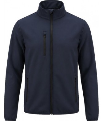 Granatowa kurtka softshell JHK JT Softjac z kieszeniami na zamek