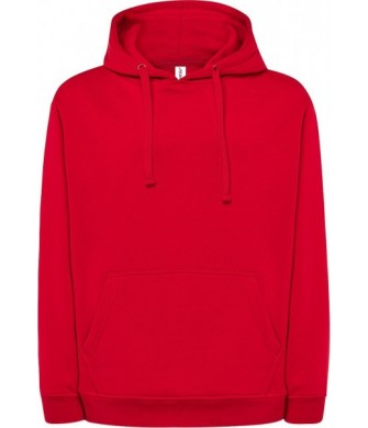 Czerwona bluza dresowa z kapturem JHK JT SWKNG unisex z kieszenią kangurką
