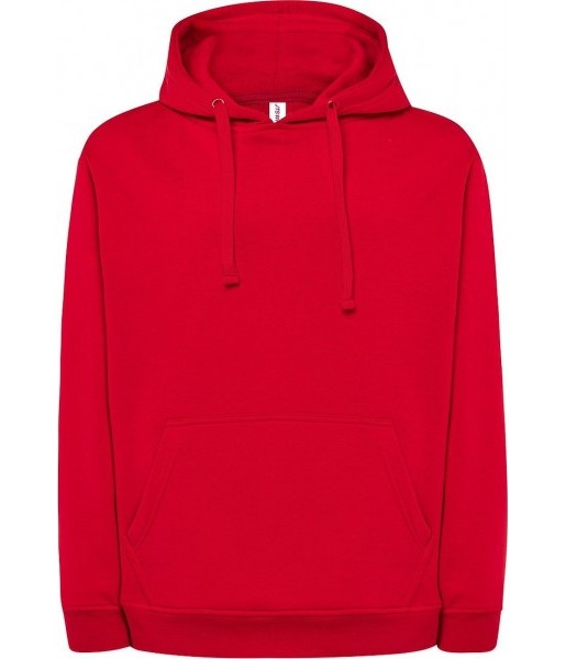 Czerwona bluza dresowa z kapturem JHK JT SWKNG unisex z kieszenią kangurką