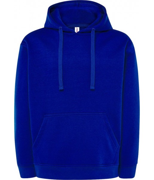 Niebieska chabrowa bluza dresowa z kapturem JHK JT SWKNG unisex z kieszenią kangurką