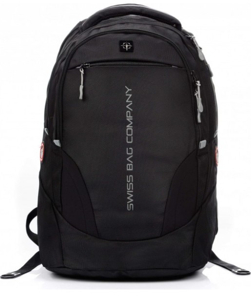 Czarny plecak SwissBags Zurich z kieszenią na laptopa 33 l