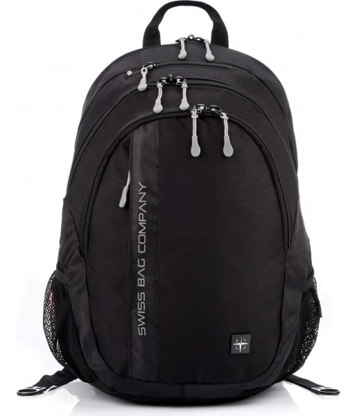 Czarny plecak SwissBags Thun z kieszenią na laptopa 28 l