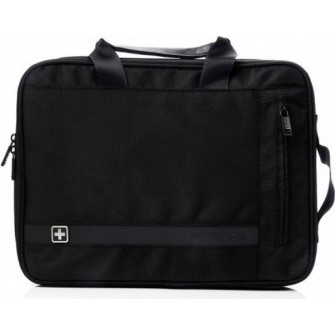 Czarna torba na laptopa SwissBags Glion 15,6" 4 l z rączką