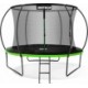 Czarno-zielona trampolina ogrodowa Meteor TRP-10FT 305 cm z siatką i drabinką