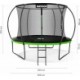 Czarno-zielona trampolina ogrodowa Meteor TRP-10FT 305 cm z siatką i drabinką