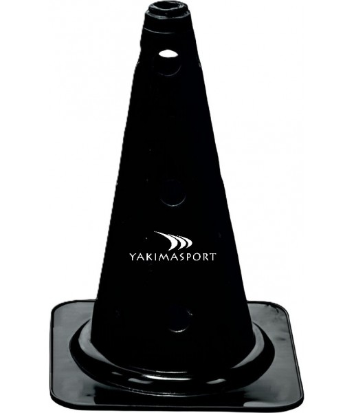 Czarny pachołek treningowy z otworami Yakima 38 cm do lasek 25 mm