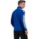 Niebieska bluza treningowa męska Adidas Squadra 21 Training Top z krótkim zamkiem, stójką, białymi paskami i technologią AEROREA