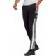 Czarne spodnie treningowe męskie Adidas Squadra 21 Training Pants z białymi paskami, kieszeniami na zamek i suwakami przy nogawk