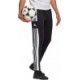 Czarne spodnie treningowe męskie Adidas Squadra 21 Training Pants z białymi paskami, kieszeniami na zamek i suwakami przy nogawk