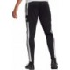 Czarne spodnie treningowe męskie Adidas Squadra 21 Training Pants z białymi paskami, kieszeniami na zamek i suwakami przy nogawk