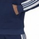 Granatowa bluza męska z kapturem Adidas Squadra 21 Sweat Hoody Team Navy Blue z kieszenią kangurką, białymi paskami i regulowany
