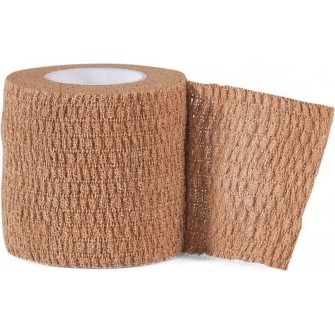 Brązowy bandaż samoprzylepny Select 7,5 cm x 4,5 m do stabilizacji i podtrzymania podczas treningu sportowego