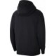 Czarna bluza męska rozpinana z kapturem Nike Park 20 Fleece z pełnym zamkiem, bocznymi kieszeniami, białym logo Nike i regulowan