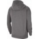 Ciemnoszara bluza męska Nike Park 20 Fleece rozpinana z kapturem, pełnym zamkiem, białym logo i sznurkami Nike