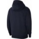 Granatowa bluza Nike Park 20 Fleece rozpinana z kapturem, białym logo i sznurkami Nike