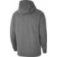 Szara bluza męska z kapturem Nike Team Club 20 Hoodie z kieszenią kangurką, regulowanym kapturem, białymi sznurkami i logo Nike