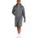 Szara bluza męska z kapturem Nike Team Club 20 Hoodie z kieszenią kangurką, regulowanym kapturem, białymi sznurkami i logo Nike