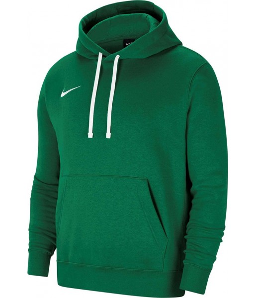 Zielona bluza męska z kapturem Nike Team Club 20 Hoodie Pine Green z kieszenią kangurką, regulowanym kapturem i białym logo Nike