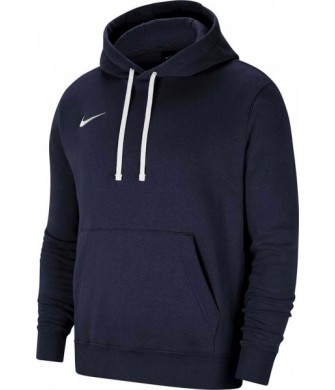 Granatowa bluza męska z kapturem Nike Team Club 20 Hoodie Obsidian z kieszenią kangurką, regulowanym kapturem, białymi sznurkami