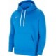 Niebieska bluza męska z kapturem Nike Team Club 20 Hoodie Royal Blue z kieszenią kangurką, regulowanym kapturem, białymi sznurka