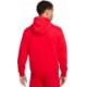 Czerwona bluza męska z kapturem Nike Team Club 20 Hoodie University Red z kieszenią kangurką, regulowanym kapturem, białymi sznu